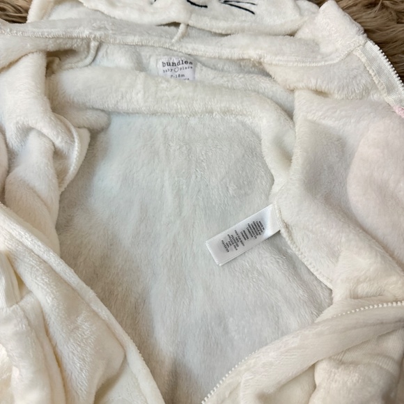 The Children’s Place Baby Bunny Coverall - One Piece Soft Fur Romper - Picture 6 of 9